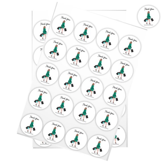 100 Customized Thank You Stickers - Picture 4 of 8